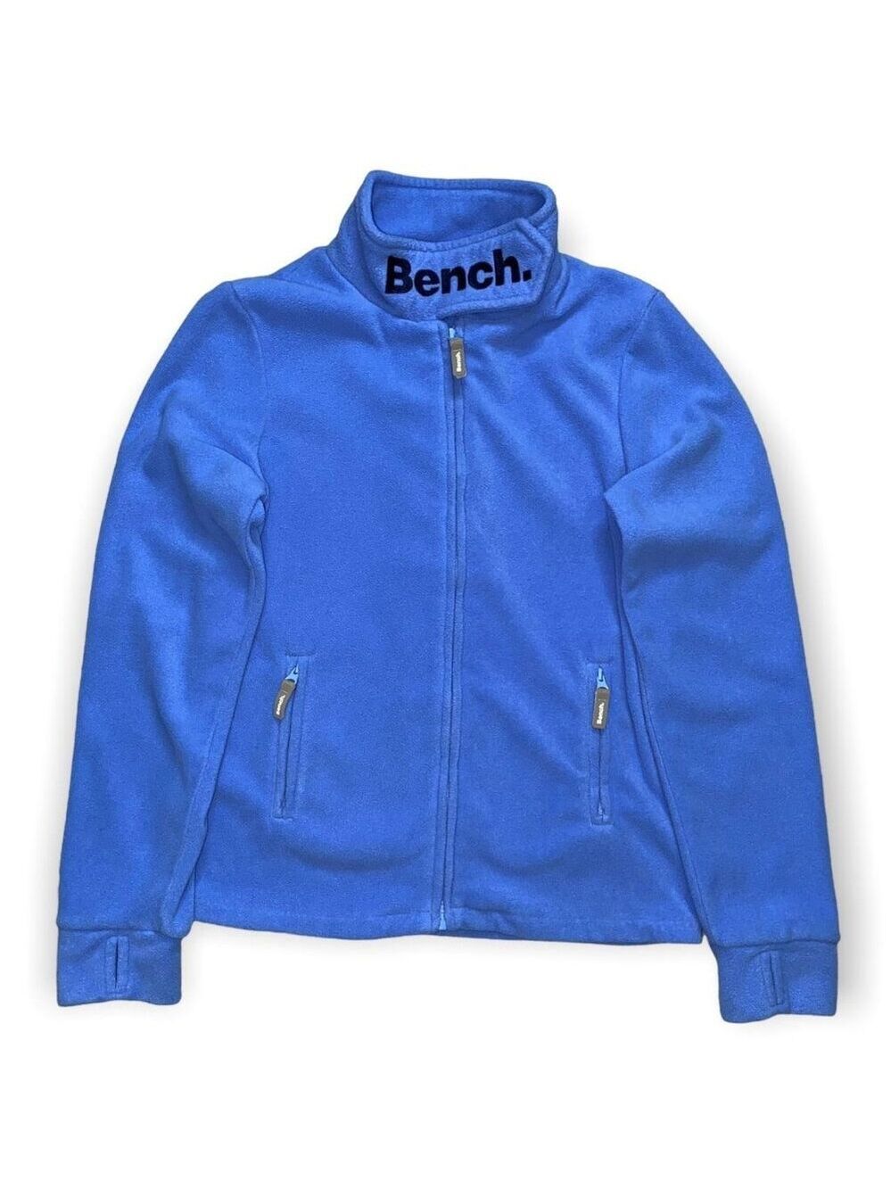 BENCH Sky Blue Fleece Full-Zip Activewear Sweater Jacket - Womens Medium